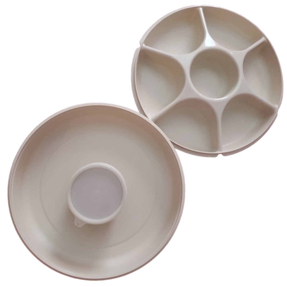Tupperware Divider Tray with Dip Container